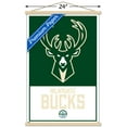 thumbnail image 3 of NBA Milwaukee Bucks - Logo 21 Wall Poster with Wooden Magnetic Frame, 22.375" x 34", 3 of 6