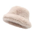 thumbnail image 3 of Lumtrix Faux Fur Winter Hats For Women Winter Christmas Stocking Stuffers Fluffy Solid Color Cap Beige One Size, 3 of 7