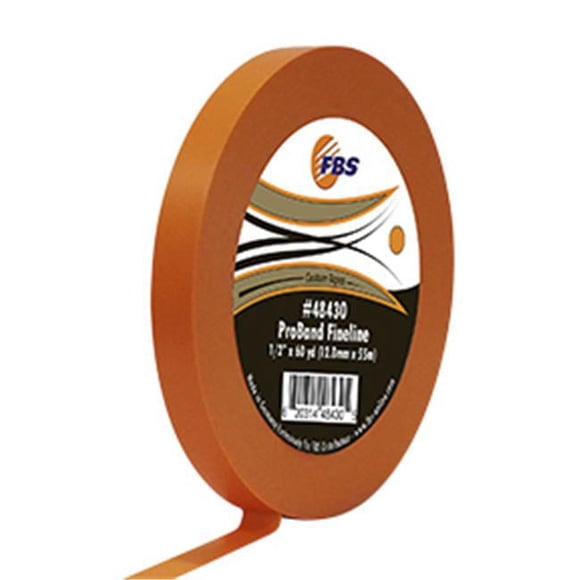 FBS Distribution FBS-48430 0.5 in. x 60 yards ProBand Orange Fine Line Tape