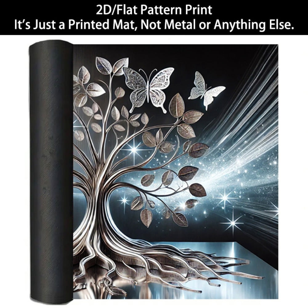 1 2D/flat stove cover protection pad, butterfly starlight decorative tree pattern design, 28.3x20.5 inches (72×52cm), easy to clean, perfectly suitable for any kitchen, washing machine, dryer, stove