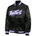thumbnail image 2 of Youth Mitchell & Ness Black Toronto Raptors Hardwood Classics Satin Raglan Full-Snap Jacket, 2 of 4