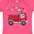 thumbnail image 4 of Inktastic Valentine Fire Truck with Cute Dalmatian and Hearts Boys or Girls Baby Bodysuit, 4 of 5