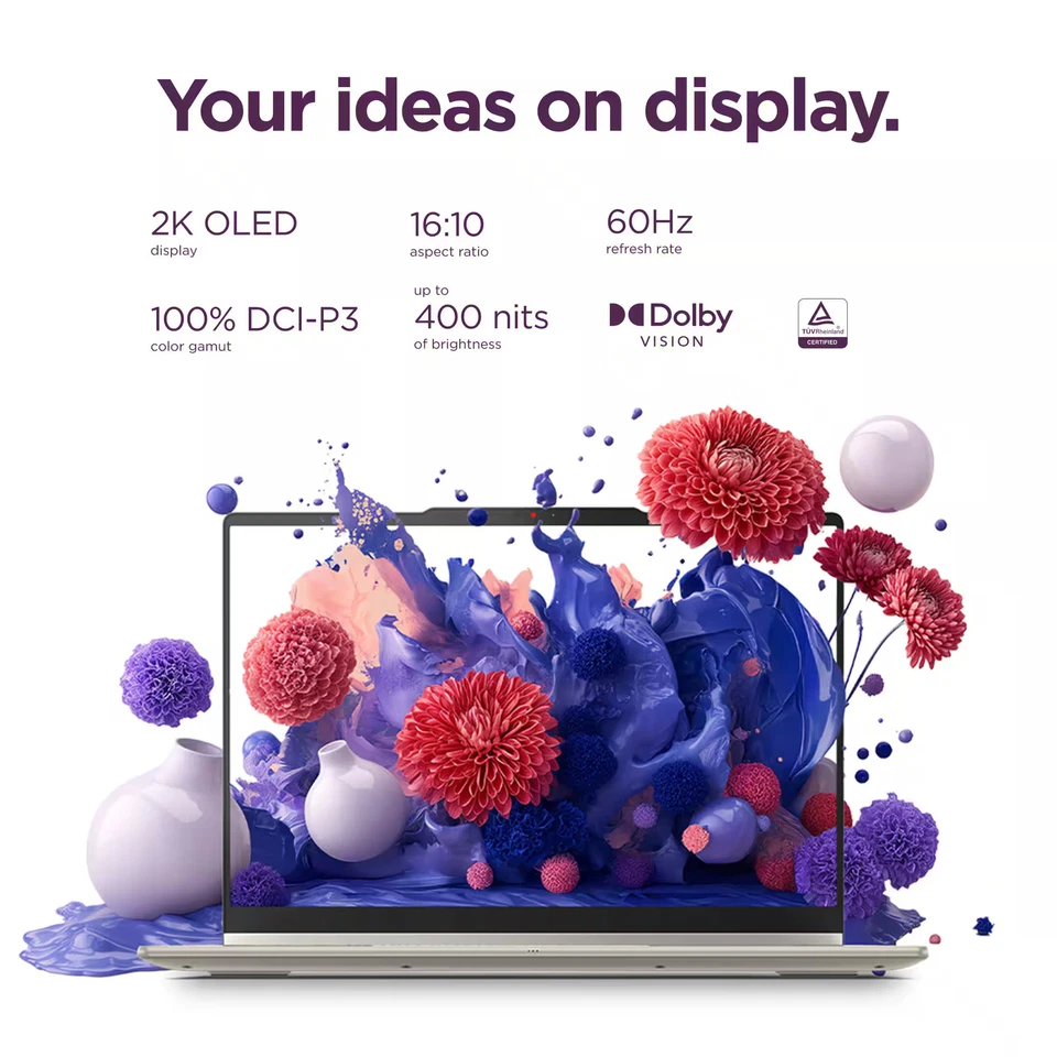 Lenovo - Yoga 7a 2-in-1 14" 2K OLED Touchscreen Laptop - AMD Ryzen AI 5 430 2026- 16GB Memory - 512GB SSD - Copilot+ PC - Seashell