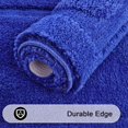 thumbnail image 2 of Bathroom Rugs Sets 3, Yamaziot Non Slip Bath Runners, Washable Soft Shaggy Plush Absorbent Microfiber Shower Rug with Toilet Floor Mat, Solid Blue, 2 of 9
