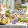 thumbnail image 4 of Easter Glitter Bunny Figurines, Colorful Sparkle Rabbit Ornaments for Tabletop Cake Topper Home Party Spring Decor Set, 4 of 6