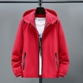 thumbnail image 2 of LIUJUNSHOP Formal Men's Cardigan Men's Casual Reflective Zipper Sport Hooded Cardigan Coat for Outdoor, 2 of 4