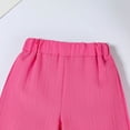 thumbnail image 7 of Baby Girls Summer Outfits Sleeveless Lace Ruffles Vest T Shirt Tops Solid Pants Casual 2 Piece Fall Outfits Size 9-12 Months, 7 of 7