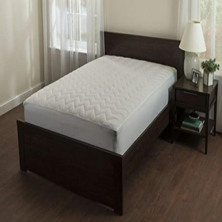 Quilted Mattress Covers - Fitted Quilted Mattress Pad 100% Cotton Top (Twin Size) Mattress cover stretches up to 16, Quiet! Waterproof! Mattress topper by Waterguard
