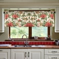 thumbnail image 3 of Yayeee Kitchen Curtains Set of 2 Light Filtering 57"x24" Over Sink Window Panels, Retro Christmas Holly, 3 of 7