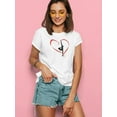 thumbnail image 2 of Rhythmic Gymnastics Heart Girl T-Shirt Women -Image by Shutterstock, Female Small, 2 of 4