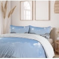 thumbnail image 6 of Ambesonne Blue White Duvet Cover Sets, Snowy Day Wild Horse, 2-King, Blue White, 6 of 7