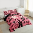 thumbnail image 3 of Manfei Cute Cartoon Ghost Bedding Comforter Set, Spooky Halloween Castle Spider Twin Comforter Sets, Kawaii Princess Style Reversible Bedding Set, Lightweight Room Decor, 2pcs, 3 of 8
