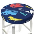 thumbnail image 3 of Naloa Colorful Excavator Round Bar Stool Cushion Cover 12-14 inch, Fits Kitchen, Office, Restaurant Chairs - 13 inch, 3 of 7