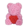 thumbnail image 2 of Handmade Artificial Rose Flower Bear Gift for Valentine's Day, Anniversary, Birthday, Romantic Home Decor, Forever Flower Teddy Bear with Realistic Roses, 2 of 7