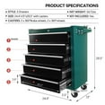 WEILAI 5Drawers Rolling Tool Chest Tool on Wheels with Keyed