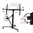 thumbnail image 3 of Yiwa 11' Drywall Lift Panel Hoist Dry Wall Rolling Panel 150LBS Lifter Construction Tools With Adjustable Telescopic Arm, 3 of 7