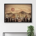 thumbnail image 3 of PixonSign Framed Wall Art Geometric Wood Grain Mountain Pine Forest Nature Wilderness Modern Art Country/Farmhouse Rustic Multicolor Canvas Prints Fine Art for Bedroom, Office -, 3 of 5