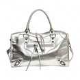 thumbnail image 1 of Stylish Shoulder Bag for Women Top Handle Bag Large Capacity Messenger Bag PU Leather Crossbody Bag Rivets Handbag, 1 of 3