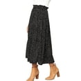 Fantaslook Midi Pleated Skirts for Women Polka Dot Swing High Waist