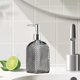 thumbnail image 5 of Botellas Dispensadoras De Vidrio unidad de botella dispensadora de jabón líquido de vidrio gris de 500 ml, recargable, para baño. Rkxzt, 5 of 9