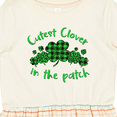 thumbnail image 4 of Inktastic St. Patrick's Day Cutest Clover in the Patch in Plaid Girls Toddler Dress, 4 of 5