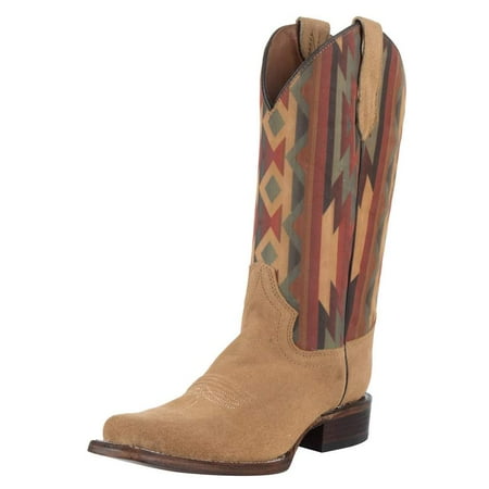 

Corral Boots Womens L5726 Women`s Sueded 11` Square Toe Boot 6.5 B Tan