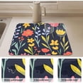 thumbnail image 6 of Diatomaceous Earth Stone Dish Drying Mat for Kitchen Counter，Seasonal Ultra Absorbent Home Dish Drainer Mats-Pink Yellow Flower，24inch x 18inch, 6 of 6