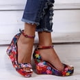 thumbnail image 4 of Zapatos planos de moda para mujer, sandalias informales de tacón de cuña hueca, zapatos de talla grande Wmkox8yii sa1470, 4 of 9