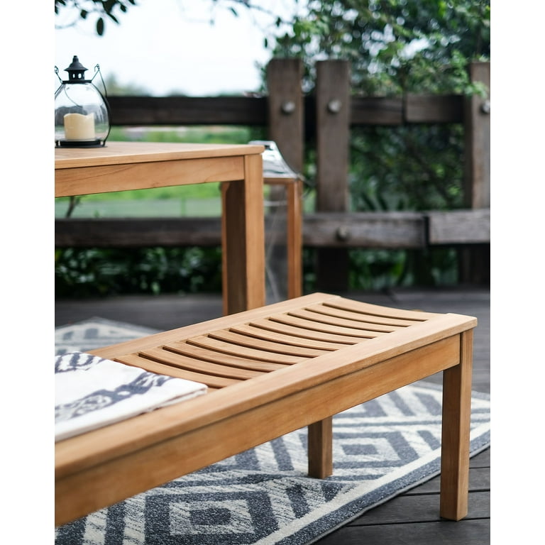 Outdoor backless bench with cushion sale