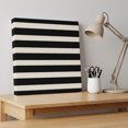 thumbnail image 4 of Ships Next Day Canvas Wall Art 10"x10", Black Beige Striped Wood Framed Canvas Print Painting, Vintage Geometric Line Simple Ready to Hang Small Picture Wall Decor for Home Kitchen Nursery Office, 4 of 9