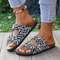 thumbnail image 2 of SACFOF Slide Sandals for Women with Soft Cork Footbed and Strap, Ladies Fashion Platform Slide Sandals Comfortable Slip On Style, 2 of 6