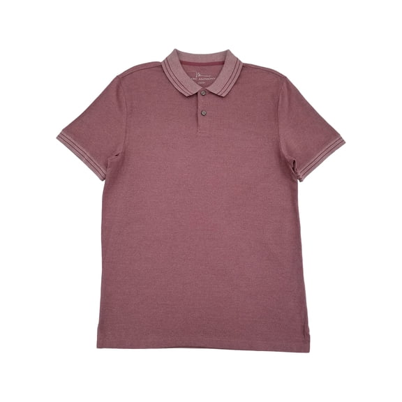 Marc Anthony Mens Pink Regular Fit Short Sleeve Double Tipped Polo Shirt M