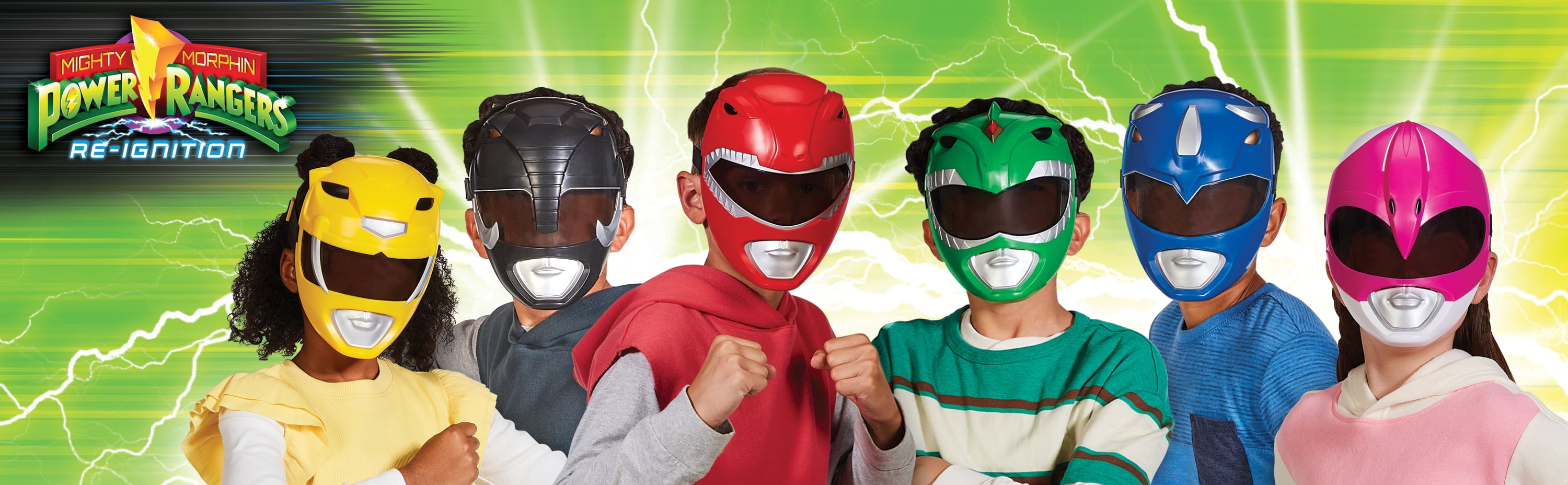 Mighty Morphin Power Rangers: Re-Ignition - Yellow Ranger Role Play Mask for Boys and Girls by Playmates Toys