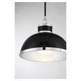thumbnail image 5 of Black with Polished Nickel Accents One Light Pendant from the Corning Collection, 5 of 5