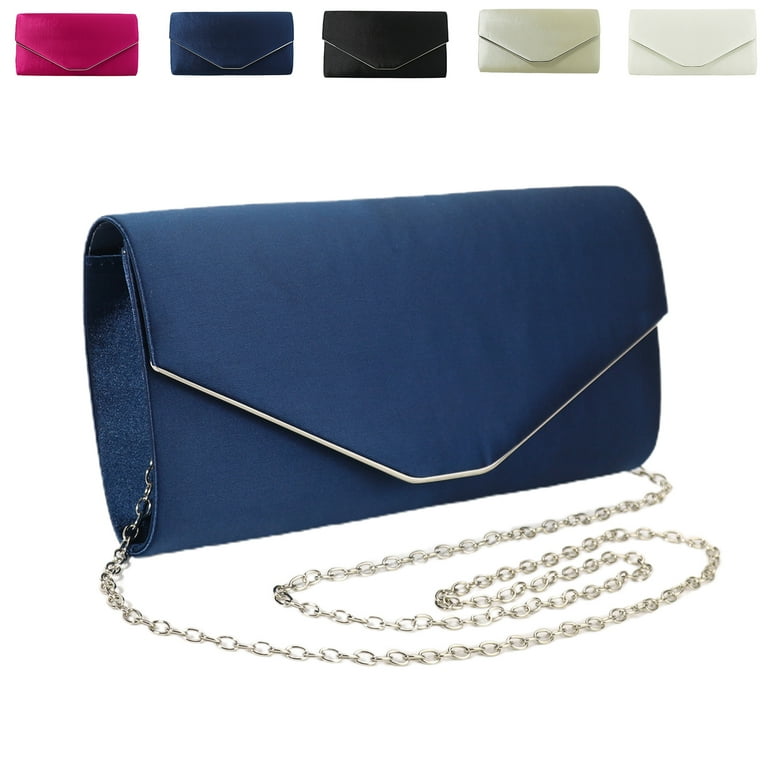 Blue suede evening bag new arrivals