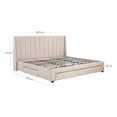thumbnail image 2 of Ilios Innova | Base de Cama King Size Tapizada Beige con Cabecera Acolchada Cajones Integrados y Estructura Resistente, 2 of 9