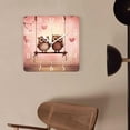 thumbnail image 4 of 10 Inch Wall Clock Battery Operated Silent Clock Decorative for Office, Kitchen, Outdoor, Living Room，Valentine'S Day Owl Drawing, 4 of 4