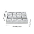 thumbnail image 7 of Segolike Velvet Jewelry Watch Tray 12 Grid Pillows Jewelry Organizer Multifunctional Stylish Display Holder Anti Scratch for Drawers Gray, 7 of 7