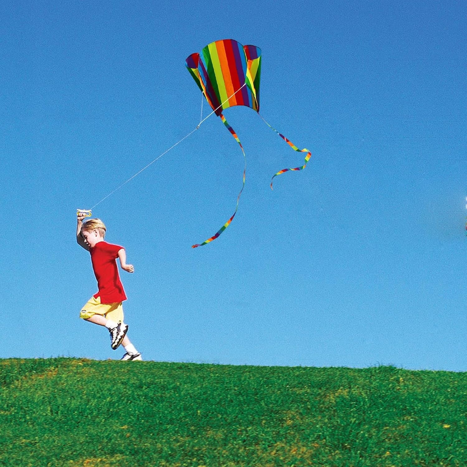 1 PCS Kite For Children, Rainbow Kite Colorful Pocket Kite with Long Tail, Easy Flyer Kite With String Line, Beach Game Outdoor Activities for Beginner, Kids and Adult, Gift to Boys Girls
