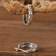 thumbnail image 5 of 925 Sterling Silver Vintage Filigree Hoop Earrings for Women Floral Flower Heart Clip-on Small Huggie Hoop Earrings Lightweight Oval Hoop Earrings Jewelry Christmas Gifts for Mom, 5 of 14