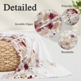 thumbnail image 2 of Red Spring Floral Pillow Covers, Linen Long Throw Pillow Case, Elegant Pastoral Flowers Watercolor Holiday Pillow Protector Decorative Cushion Cover for Living Room/Bedroom 16" x 24", 2 of 8