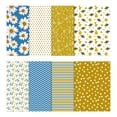thumbnail image 2 of Soimoi 8 Pc Fat Quarter Bundle,FloralPrint 18"x 22"DIY Patchwork-100% CottonPre-Cut Quilting Fabric Blue & Yellow, 2 of 7