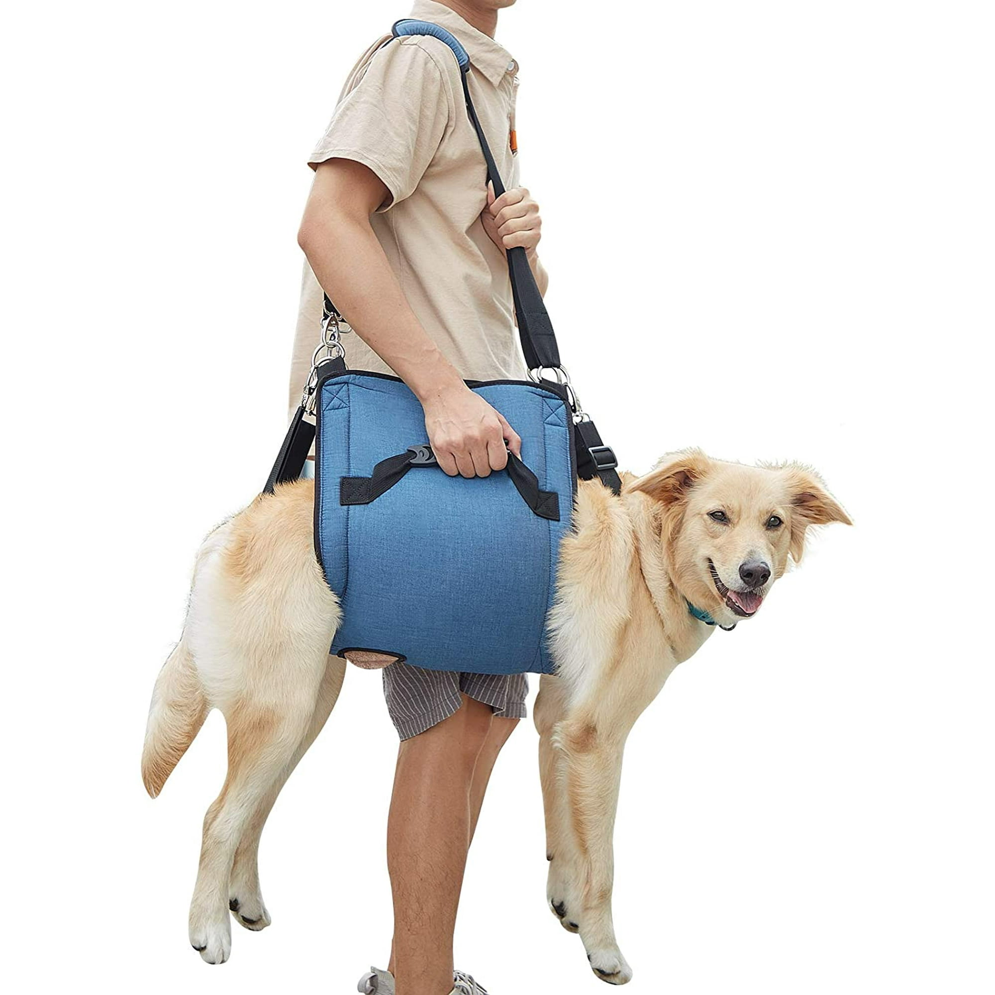 Dog Carrying Sling Pet Emergency Backpack Dog Lifting Harness for Nail Trimming for Joint Injuries M Blue Walmart