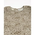 thumbnail image 4 of Moomaya Womens Printed Round Neck Top, Short Petal Sleeves Summer Top, 4 of 9