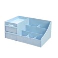 thumbnail image 1 of Organizador de escritorio de maquillaje, caja de almacenamiento de cosméticos con cajón, tocador elegante y chic, almacenamiento en encimera para cosméticos, se adapta a pinceles, sombras de ojos,, 1 of 5