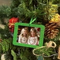 thumbnail image 4 of Wrapables Christmas Holiday Glittery Felt Photo Frame Ornaments (Set of 12), Red and Green Rectangle, 4 of 6