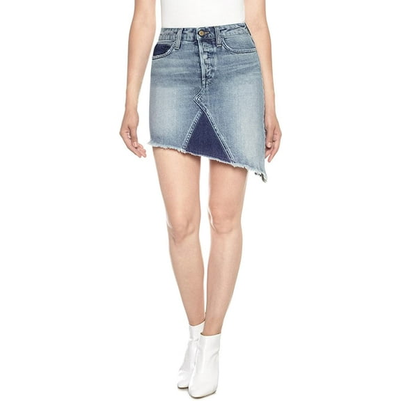 Joe's Jeans Women's High Rise Asymmetrical Fray Hem Skirt, Kamryn, 31