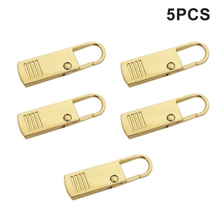 5 PCS Detachable Metal Zippers, Replacement Zipper Pullers For