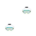 thumbnail image 1 of Eigraketly Gafas profesionales de gran angular para natación, impermeables, para piscina, a prueba de niebla, gafas de buceo, accesorios para niño amarillo azul 2piezas, 1 of 6