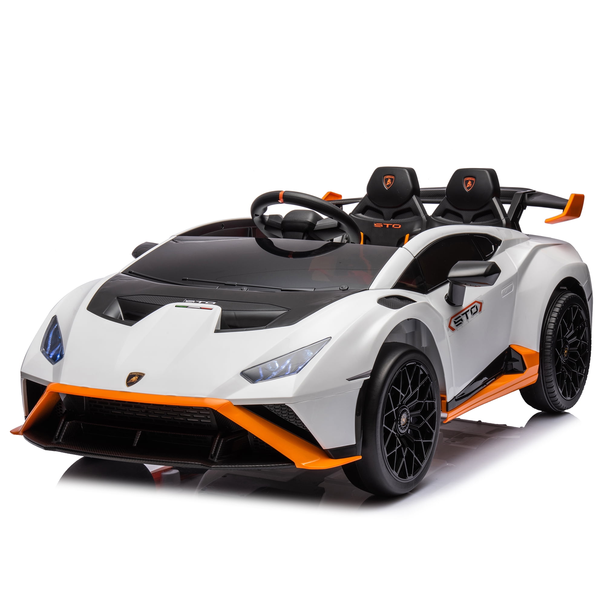 CIPACHO 24V Ride On Car for Kids with Control, Licensed Lamborghini Huracan Sto Battery Powered Electric Vehicles Sports Car, Sound System, Hydraulic Doors, White CIPACHO 24V Ride On Car for Kids with Control, Licensed Lamborghini Huracan Sto Battery Powered Electric Vehicles Sports Car, Sound System, Hydraulic Doors, White